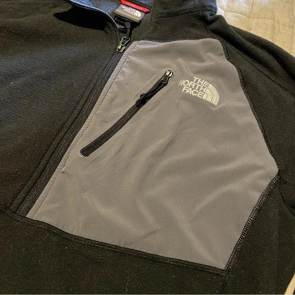 THE NORTH FACE TNF black lightweight 1/2 zip pullover fleece L flash dry… - Picture 2 of 7